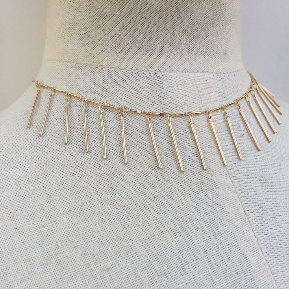 JPeace Designs Gold or Silver Fringe Necklace